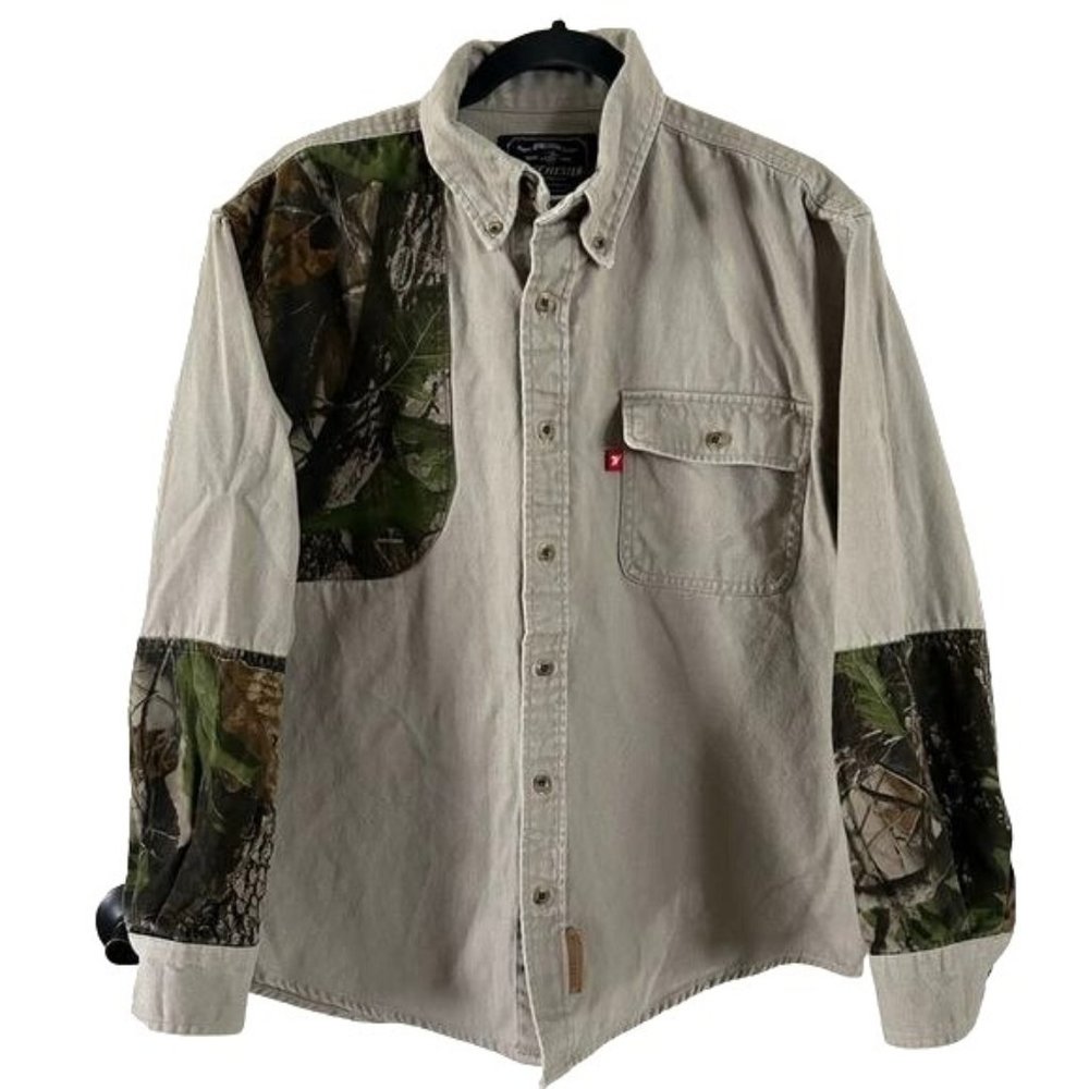 Winchester Sz Med Men’s Camo Collared Long Sleeve Shirt
